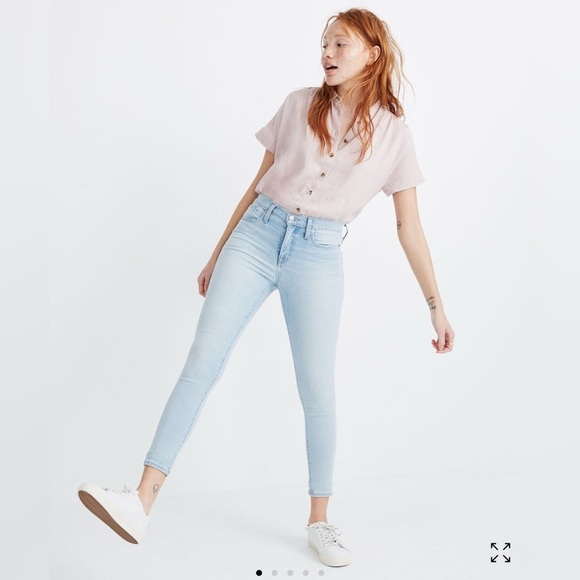Madewell Light Blue Skinny Jeans High-Waisted - Picture 1 of 14